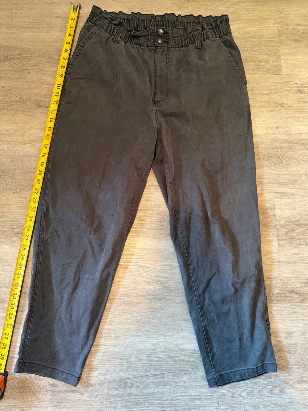 & Other Stories Black Paperbag Waist Chinos